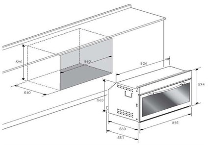 built-in Oven 90 cm